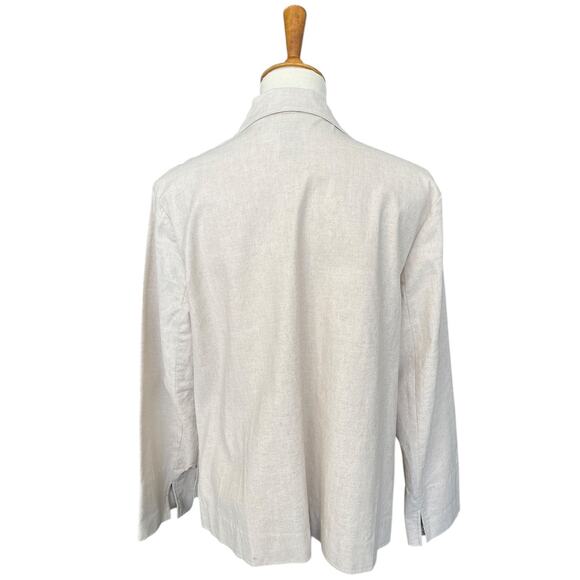 NWT Vintage Light Academia Preppy Requirements Linen Blend Blazer Size Large - Picture 5 of 7